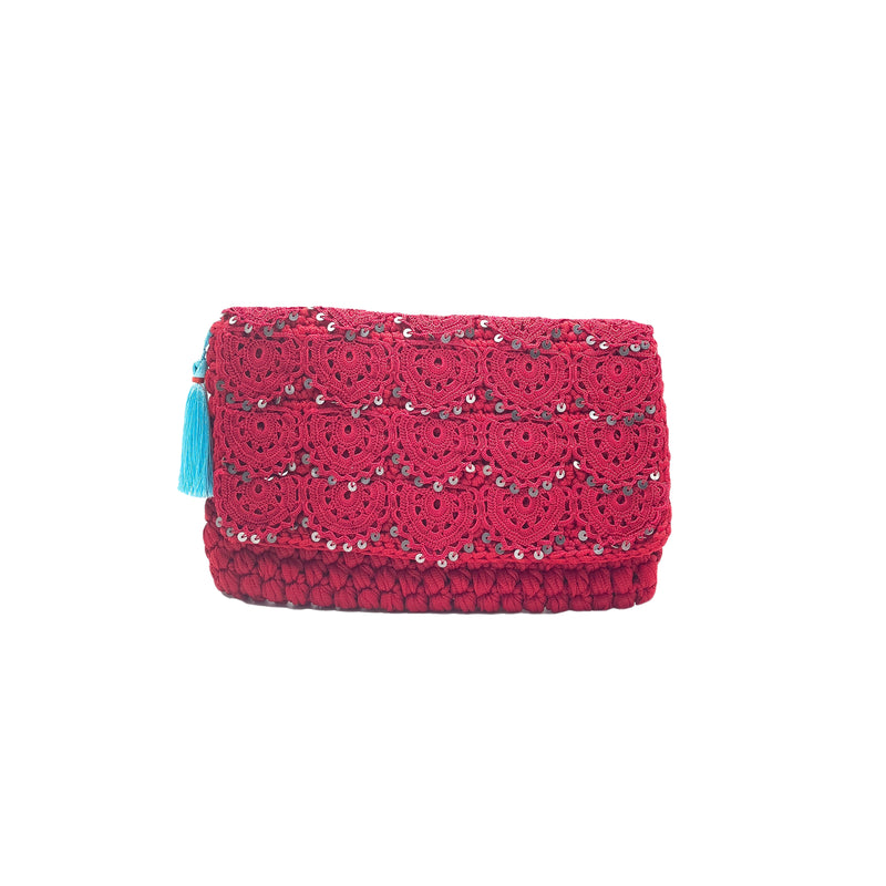 TT Motif Sequined Red